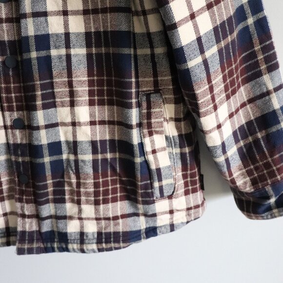 Wind River Men's Sz L HyperDri Sherpa Lined Collared Flannel Elbow Patch Jacket - Picture 10 of 16